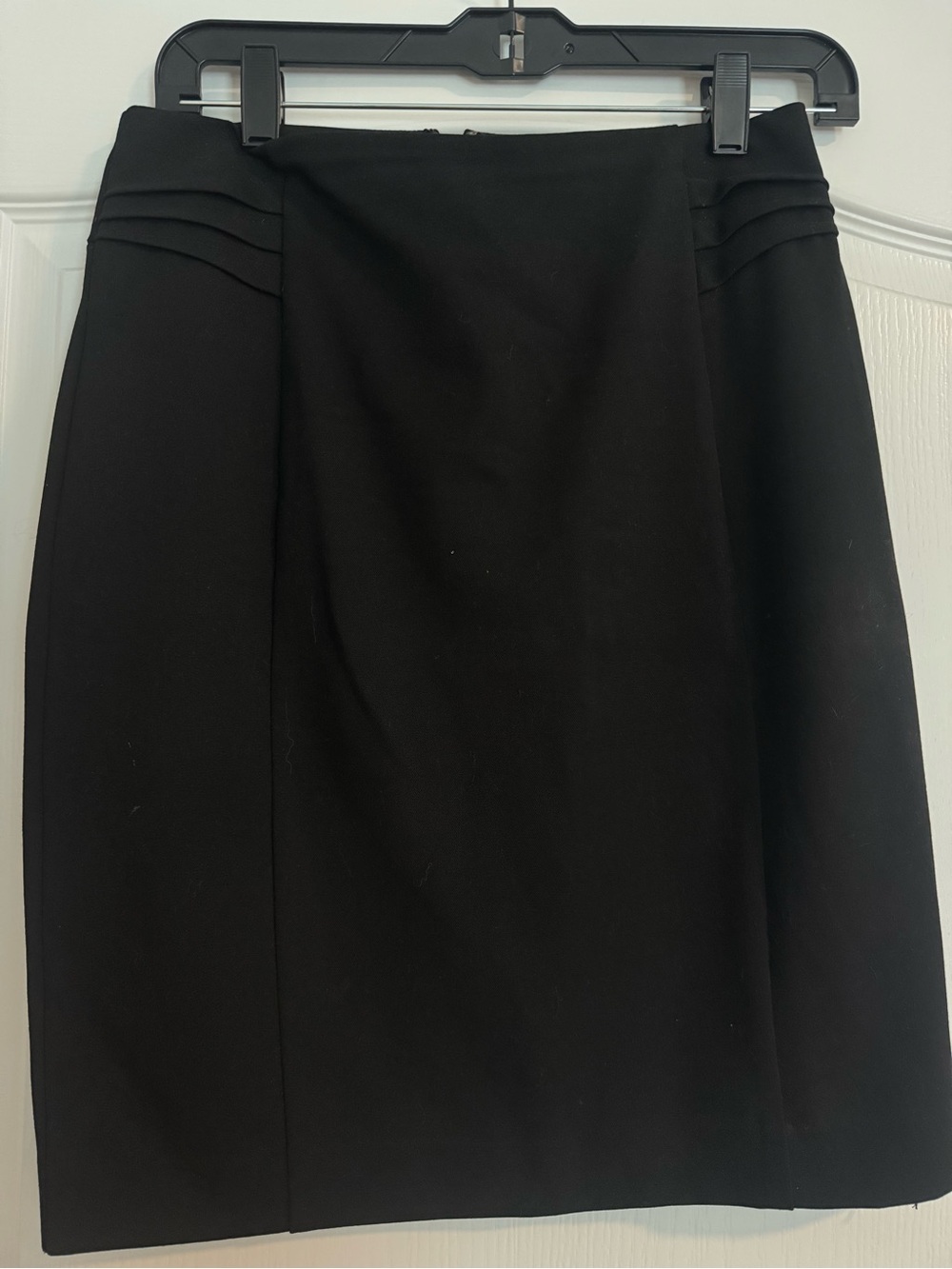 Express Black Pencil Skirt with Waist Pleat Accents